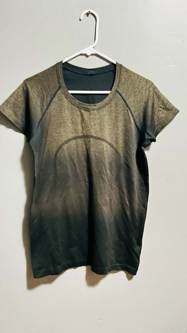 Lululemon Metal Vent Tech Short Sleeve Shirt Ombre Green Black. Pc69